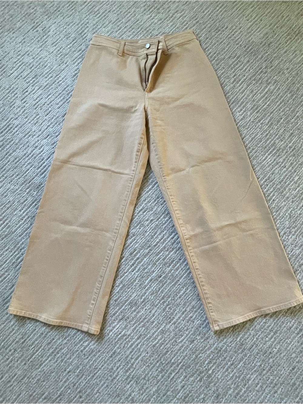 Universal Thread Tan Ankle Wide-Leg Jeans